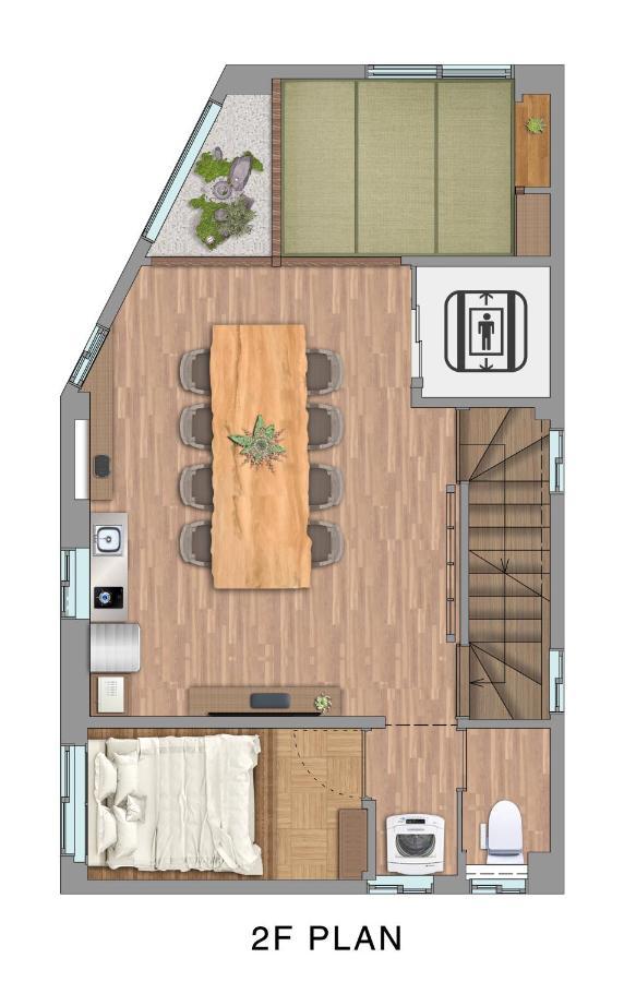 古今 天下茶屋 With A Private Parking Lot And A Half Open-Air Bath And Direct To Kix Villa โอซาก้า ภายนอก รูปภาพ