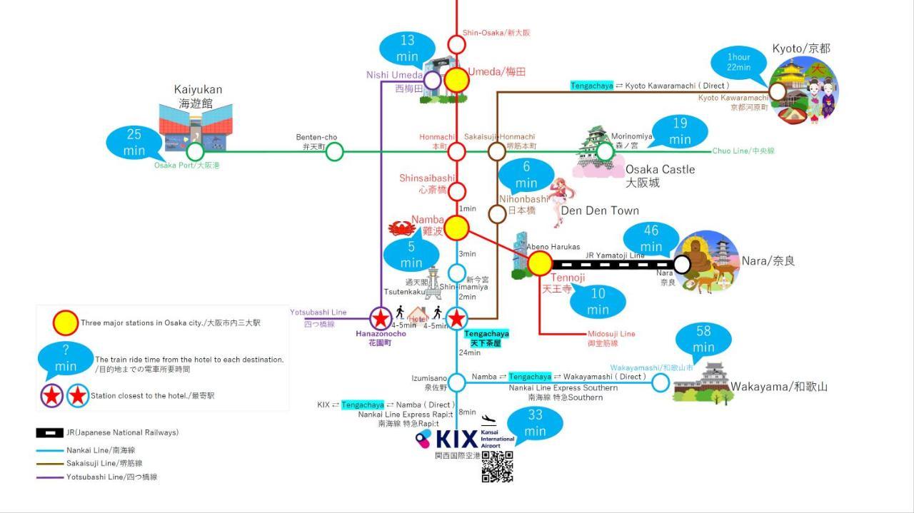 古今 天下茶屋 With A Private Parking Lot And A Half Open-Air Bath And Direct To Kix Villa โอซาก้า ภายนอก รูปภาพ